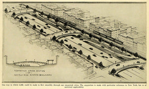 1923 Print Freeway Highway Design Traffic New York City Train Railway SCA3