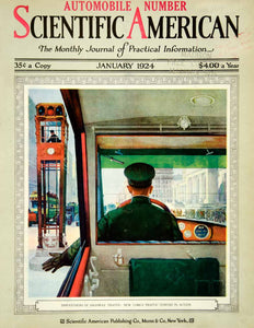 1924 Cover Scientific American New York City Traffic Towers Driver Howard SCA4