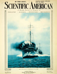 1921 Cover Scientific American United States Destroyer Ocean Naval Navy SCA4