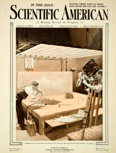 1921 Cover Scientific American Howard Brown Naval Battle Justland Miniature SCA4