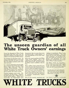 1925 Ad White Trucks Vehicles Cleveland Ohio Chassis Model 50 A Bus SCA4
