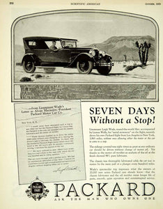 1925 Ad Packard Automobile Car Alvan Macauley Letter Road Trip Eight SCA4