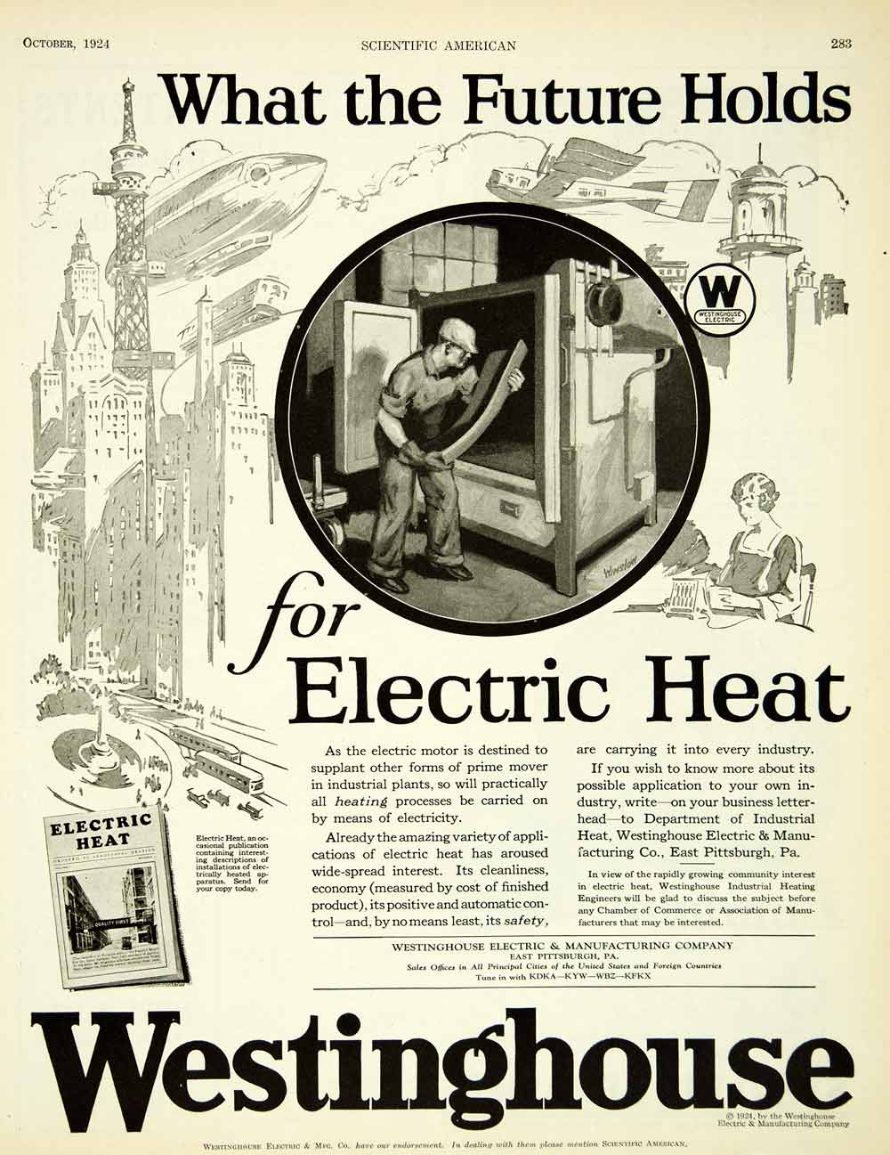 1924 Ad Westinghouse Electric Manufacturing Heat Pittsburgh Pennsylvania SCA4