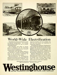 1921 Ad Electrical Locomotives World Wide Electrification Westinghouse SCA4