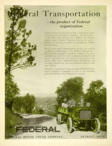 1921 Ad Federal Motor Trucks Detroit Michigan Transportation Vehicle SCA4