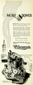 1925 Ad Wisonsin Motor Manufacturing Type S-U Heavy Duty Engine SCA4