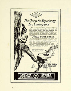 1924 Ad Ludlum Utica Tool Steel Watervliet Threading Master Taps Gauge SCA4