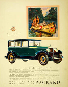 1927 Ad Antique Enclosed Packard Automobile Car Native American Indian SCA5 - Period Paper
