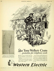 1926 Ad Western Electric Utility Telephone Cord Tony Weller Reginald Birch SCA5