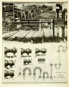 1924 Print Looping Rod Mill Plant Billet Grooves Industrial Heating Furnace SCA5