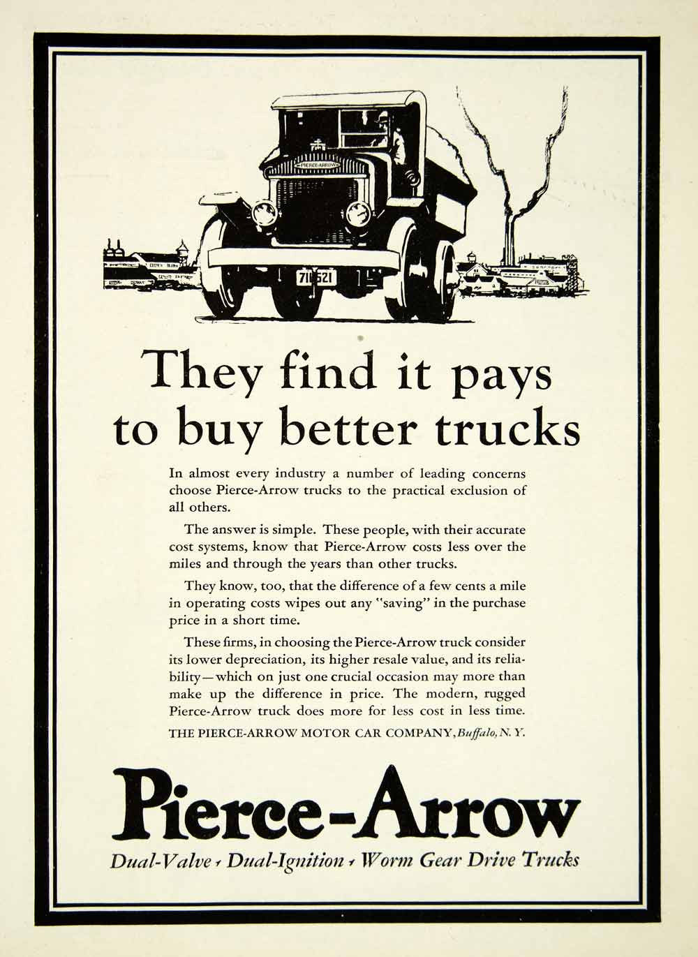 1927 Ad Pierce-Arrow Car Truck Motor Buffalo New York Advertisement Vehicle SCA6