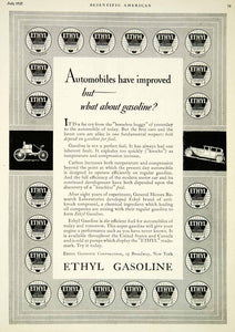 1927 Ad Ethyl Gasoline Gas Carbon General Motors Engine Knock Canada Pump SCA6