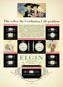 1928 Ad Elgin National Watch Illinois Graduation Jewelry Advertisement SCA6