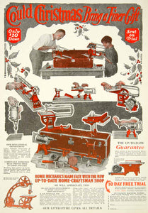 1928 Ad Christmas Up-to-Date Machine Works Chicago Tool Machinery Craftsman SCA6