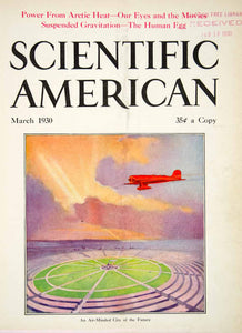 1930 Cover Scientific American Airplane Human Egg Arctic Heat March SCA7