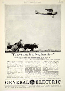 1930 Ad General Electric Wagon Airplane Acceleration Speed Innovation Cart SCA7