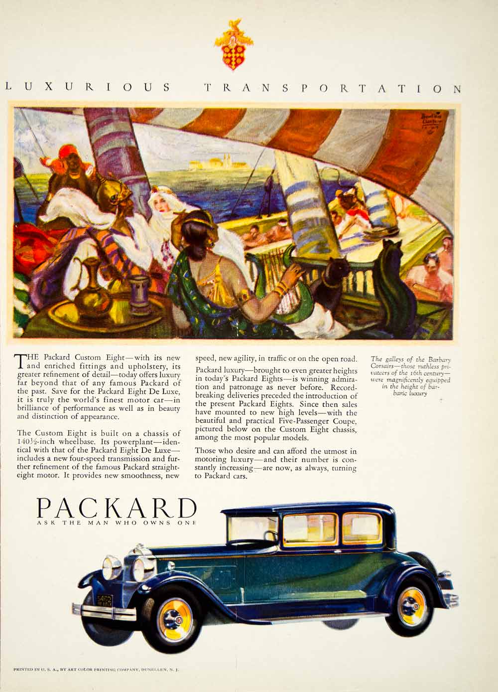 1930 Ad Packard Car Transportation Vehicle Automobile Eight De Luxe SCA7
