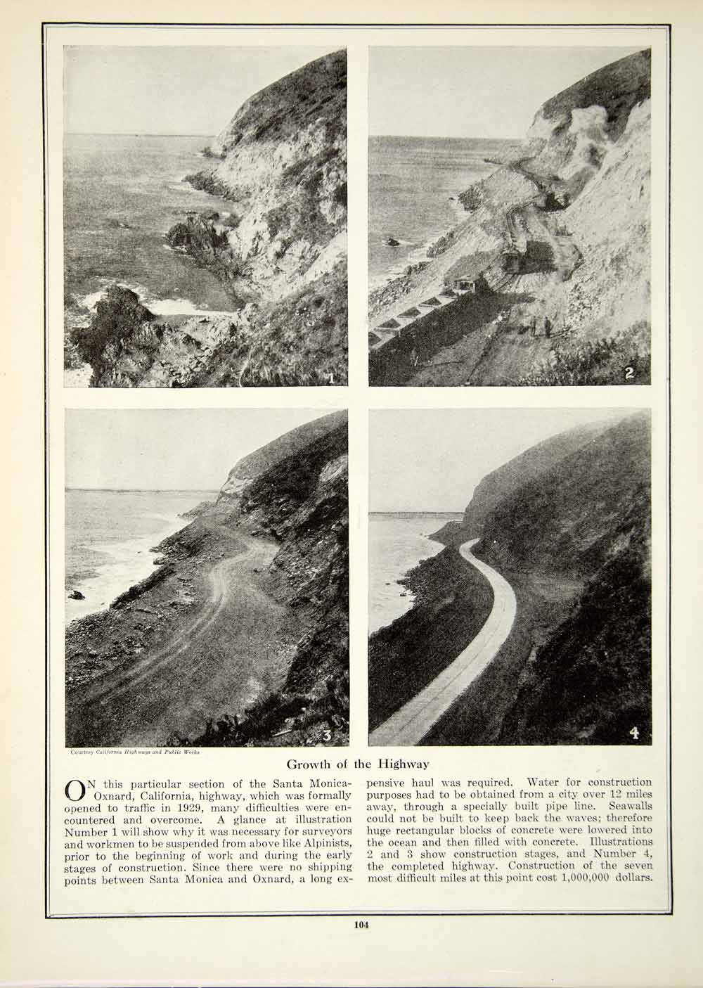 1930 Article Highway Growth Santa Monica Scenic Road Coastline Oxnard SCA7