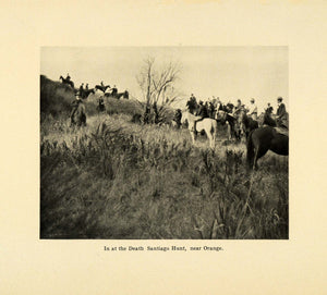 1906 Print Death Santiago Hunt Horses Orange California Horseback Riding SCP1