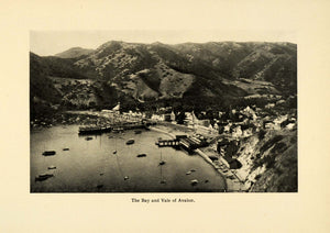1906 Print Avalon Bay Coastal Landscape Town California Residential Shore SCP1