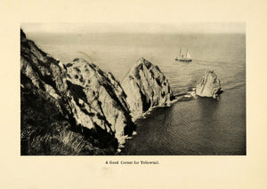 1906 Print Yellowtail Fishing Coastal Landscapes Rock Formations California SCP1