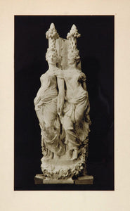 1915 Sculpture Flora Attendants Ernest L. Boutier Print - ORIGINAL SCULPT