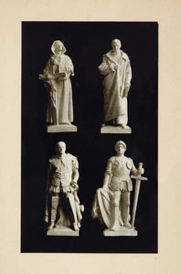 1915 Sculpture Statues Civilization John Flanagan Print - ORIGINAL SCULPT