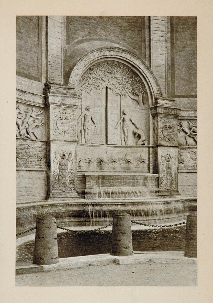 1915 Sculpture Fountain El Dorado Bench Gertrude Vanderbilt Whitney Art SCULPT
