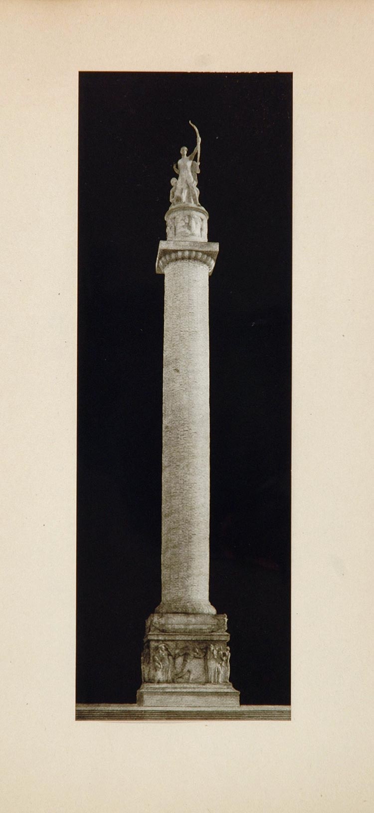 1915 Sculpture Column Progress Hermon A. MacNeil Print - ORIGINAL SCULPT