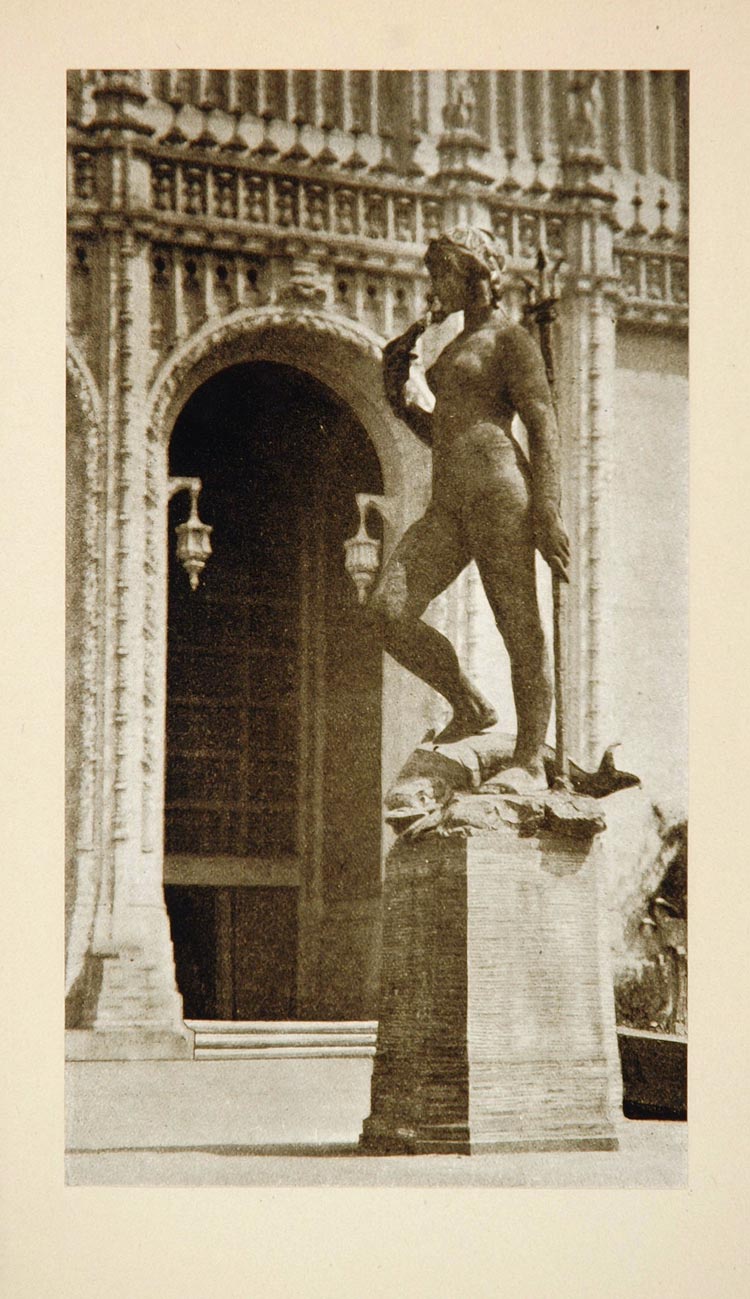 1915 Sculpture Daughter of Sea Nude Nymph Sherry E. Fry - ORIGINAL SCULPT