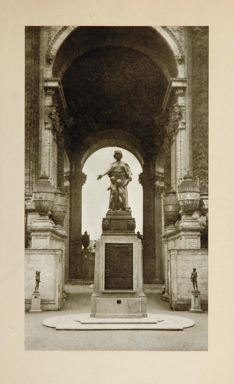 1915 Sculpture Pioneer Mother Charles Grafly Print - ORIGINAL SCULPT