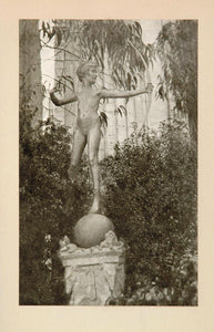 Original 1915 Sculpture Print Young Diana Janet Scudder - ORIGINAL SCULPT