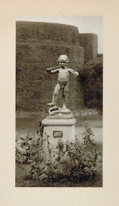 1915 Sculpture Young Pan Child Crab Janet Scudder Print - ORIGINAL SCULPT