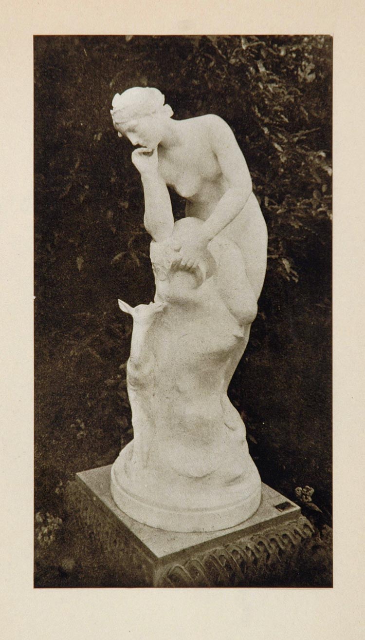 1915 Sculpture Wood Nymph Hamadryad Isidore Konti Print - ORIGINAL SCULPT