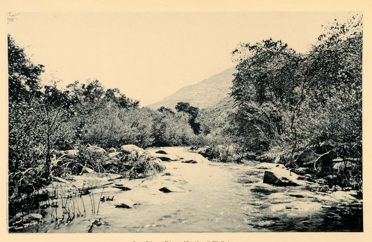 1887 San Diego River CA Herve Friend Photogravure Print - ORIGINAL SD1