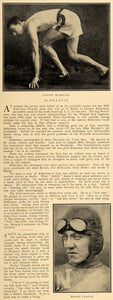 1913 Print Olympic Athlete Lawson Robertson A. Chapple ORIGINAL HISTORIC SEM1