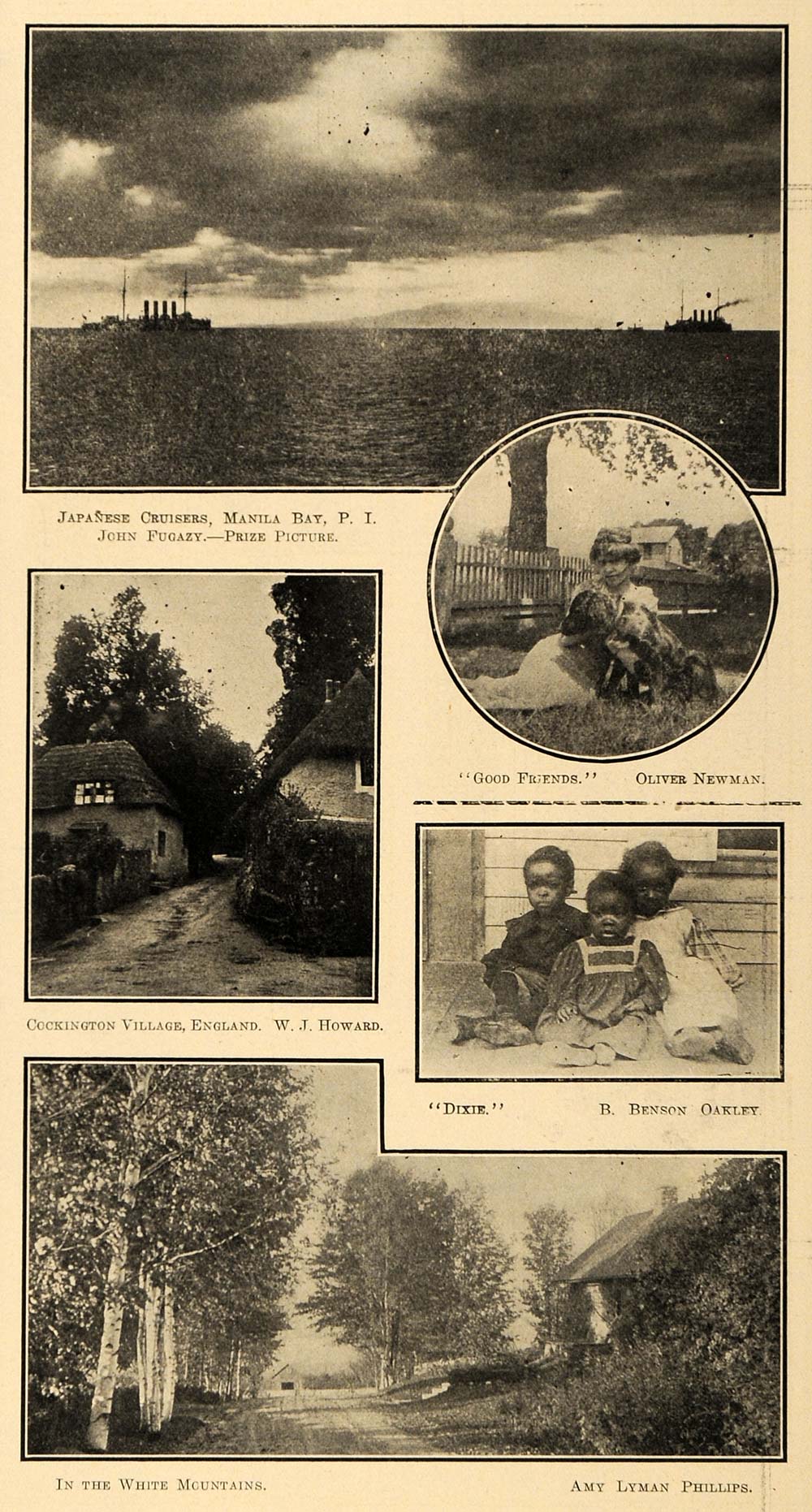 1913 Print Japanese Cruisers Cockington Village England ORIGINAL HISTORIC SEM1