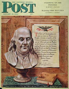 1944 SEP Cover Benjamin Franklin Eyes of Christendom - ORIGINAL SEP1