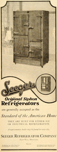 1924 Ad Seeger Siphon Refrigerators Ice Electrical - ORIGINAL ADVERTISING SEP3