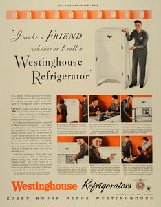 1934 Ad Kitchen Appliance Refrigerator Westinghouse - ORIGINAL ADVERTISING SEP3