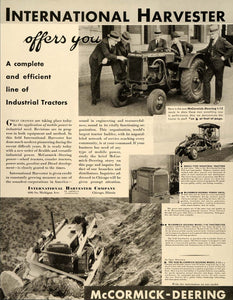1934 Ad International Harvester McCormick Deering - ORIGINAL ADVERTISING SEP3