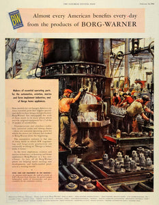 1946 Ad Borg-Warner Operating Parts Car Equipment Plant - ORIGINAL SEP3