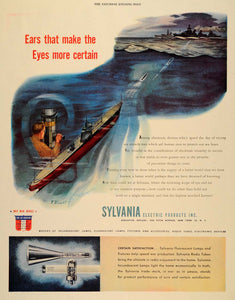 1944 Ad Sylvania Electric Products Inc George Wright - ORIGINAL ADVERTISING SEP3