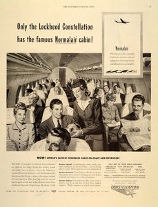 1946 Ad Lockheed Constellation Normalair Cabin Airplane - ORIGINAL SEP3