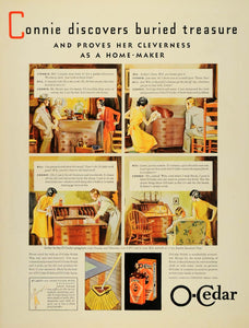 1932 Ad O-Cedar Dusting Cleaning Polish Spray Wood - ORIGINAL ADVERTISING SEP3
