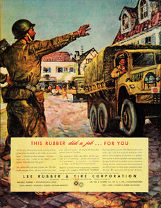 1945 Ad Lee Rubber And Tire Corporation WWII Military - ORIGINAL SEP3