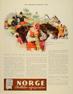 1932 Ad Norge Rollator Refrigeration Rolls Ice Rupp - ORIGINAL ADVERTISING SEP3