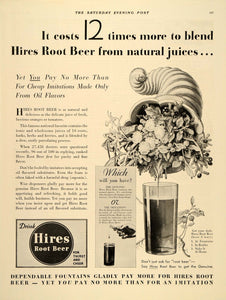 1932 Ad Hires Rootbeer Thirst Bounty Great Depression - ORIGINAL SEP3