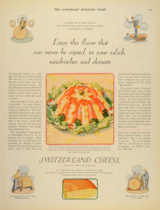 1929 Ad Switzerland Cheese French France - ORIGINAL ADVERTISING SEP3