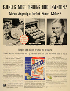 1932 Ad Bisquick Biscuit Box Mix Great Depression Bake - ORIGINAL SEP3